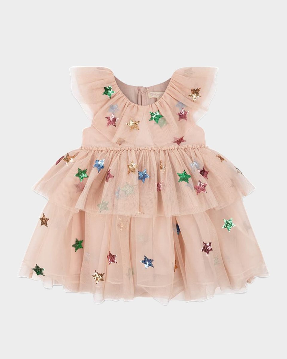 Girl's Yvonne Tulle Embellished Bows Fairy Dress, Size 2